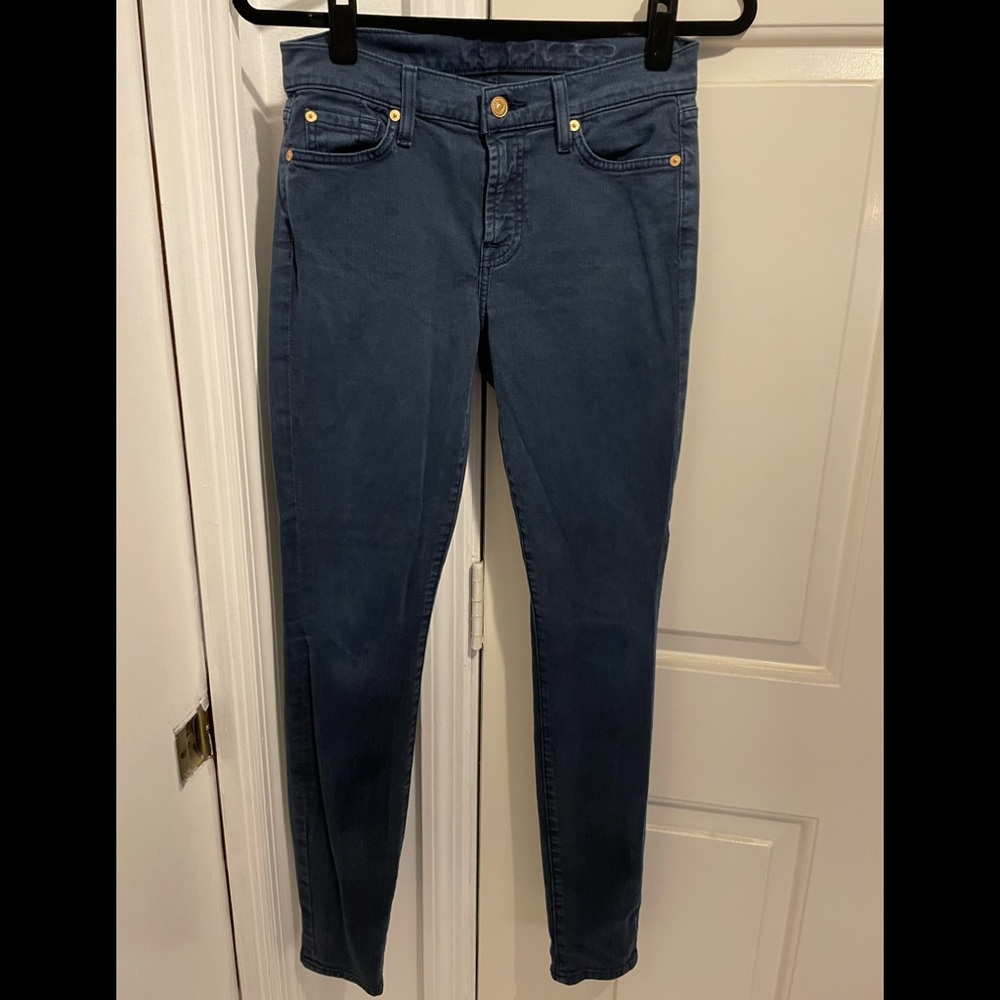 7 For All Mankind Dark Wash Skinny Jeans, size 27